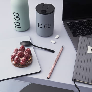 Tasse Thermo 0,35 l To Go by Design Lettres en gris