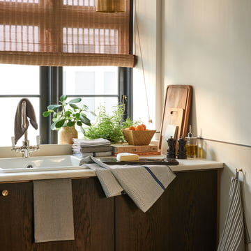 Torchon comète 50 x 80 cm, noyer par Georg Jensen Damask