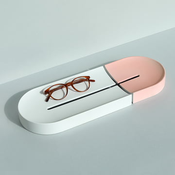 Plateau à arc de Caussa en porcelaine