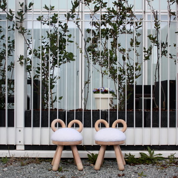 Chaise haute mouton de EO Danemark en hêtre / chêne