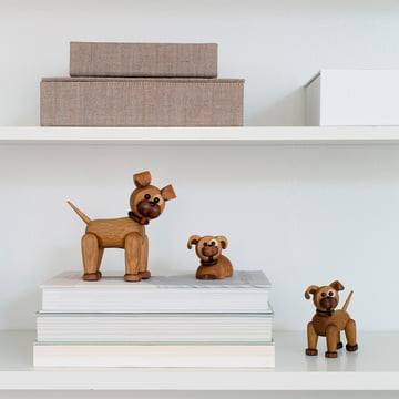 Figurines de chiens en bois Happy, Coco et Woody de Spring Copenhagen