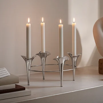 Bloom Botanica Bougeoir, acier inoxydable de Georg Jensen
