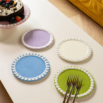 Whip #2 Assiette Ø 17 cm, multi (set de 4) de & klevering