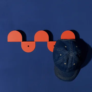 Nobodinoz - Vibes Porte-manteau mural, 37 cm, burnt red