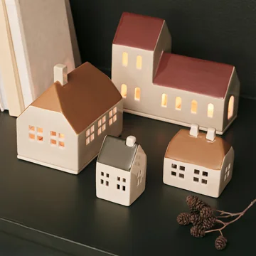 Broste Copenhagen - Bo Décorations de Noël, golden brown / grape leaf green (set de 2)