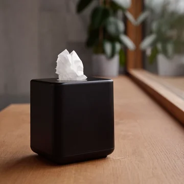 Zone Denmark - Ume Boîte à mouchoirs, 13 x 13 x 15,1 cm, noir