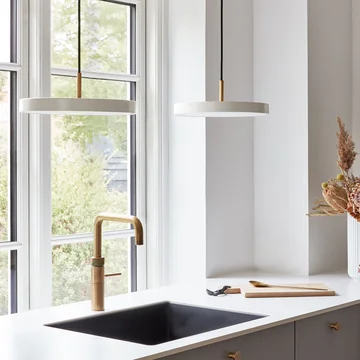 Umage - Asteria Mini lampe LED suspendue, laiton / pearl