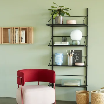 Hübsch Interior - Norm Étagère murale avec 4 étagères, H 181 cm, noir