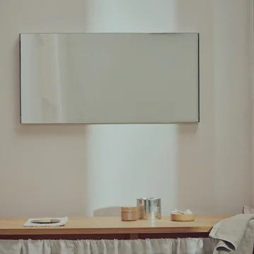 Form & Refine - Taper miroir mural, 40 x 80 cm, acier inoxydable brossé