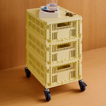 HAY - Colour Crate Table d'appoint sur roulettes, medium
