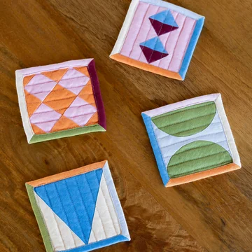 & klevering - Stitch Dessous de verre, 12 x 12 cm