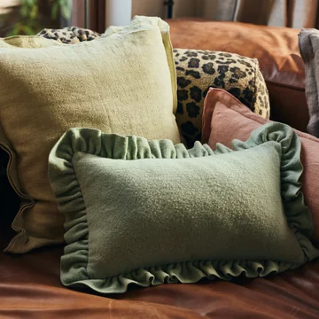 Hkliving - Coussin en feutre, 60 x 40 cm, menthe