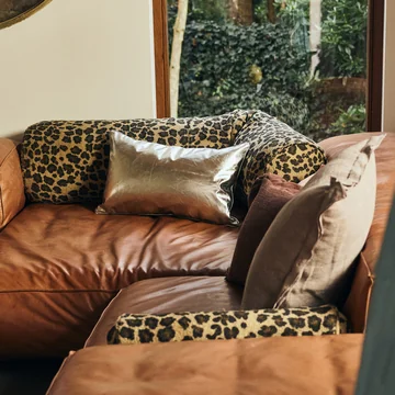 HKliving - Coussin, 60 x 35 cm, silver lining