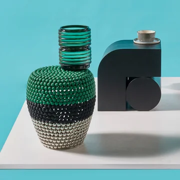 POLSPOTTEN - Dot Tabouret, rayé, vert foncé