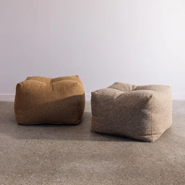 Karup - Buddy Kids Pouf, 50 x 50 cm, golden ochre (643) et warm sand (641)
