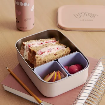 LIEWOOD - Nina Lunchbox, acier inoxydable, Love / pale tuscany