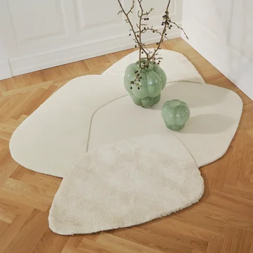 AYTM - Tapis « Mola », 140 x 195 cm, couleur crème