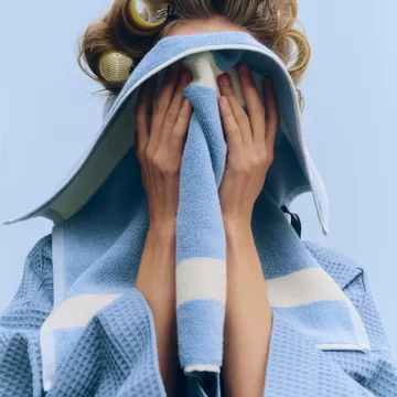 HAY - Serviette « Stripe », 40 x 60 cm, bleu poudré