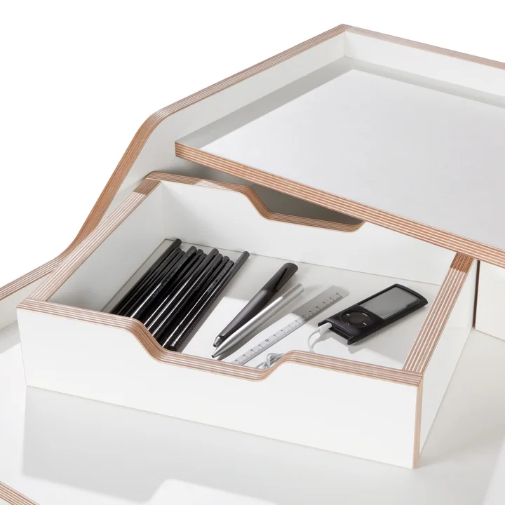 Müller Small Living - Plane Secrétaire, blanc