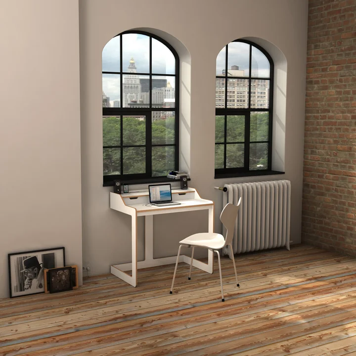 Müller Small Living - Secrétaire planétaire, blanc