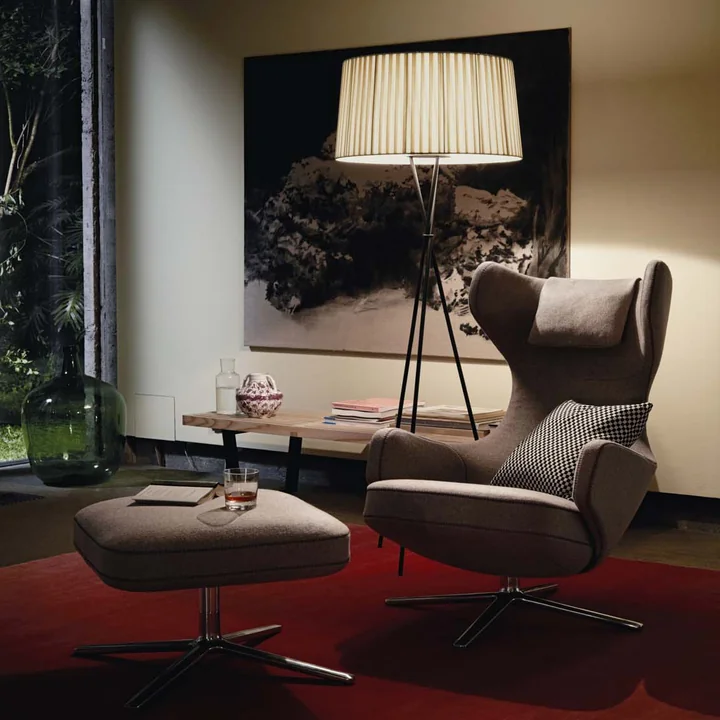Grand Repos Fauteuil avec Ottoman de Vitra