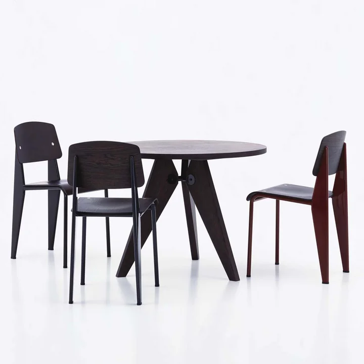 Vitra - Table de repas Guéridon, chêne foncé, 95 cm