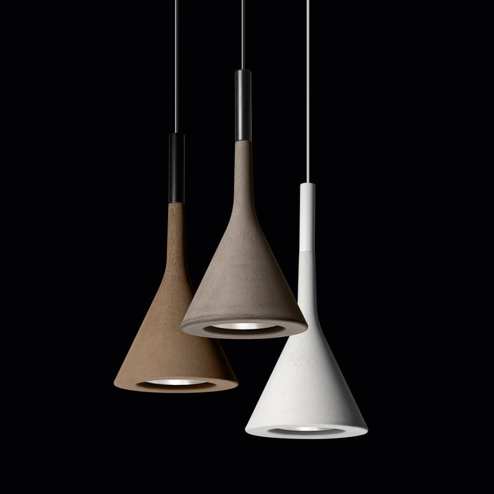 Foscarini - Aplomb Trio de lampes suspendues gris, marron, blanc