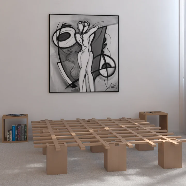 Le lit Tojo système dans la chambre à coucher