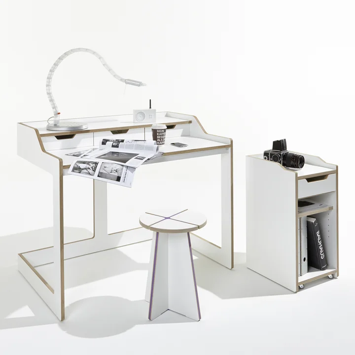 Müller Small Living - Secrétaire Plane avec caisson, ouvert