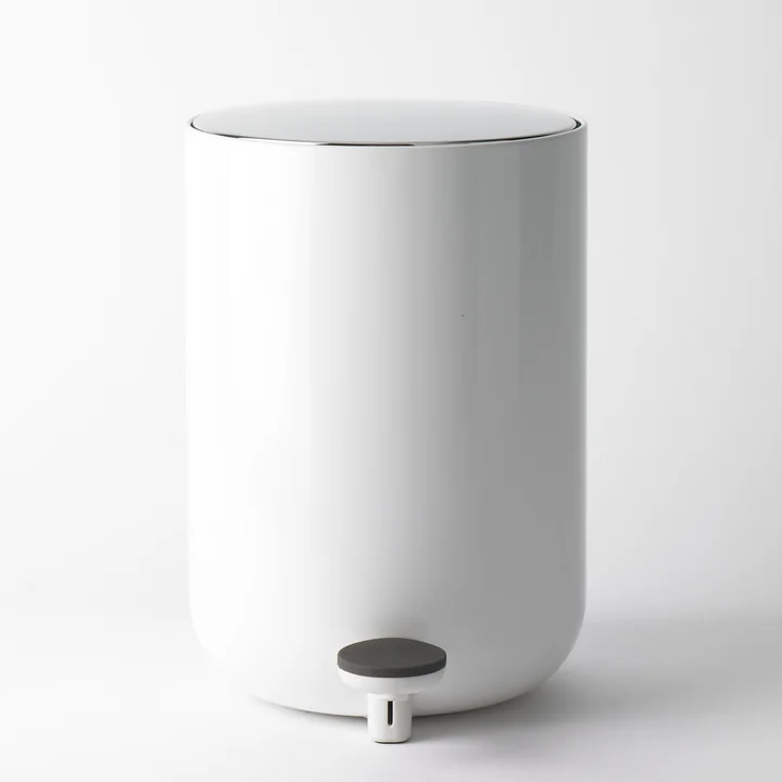 Audo - Bath Poubelle à pédale 7 litres, blanc