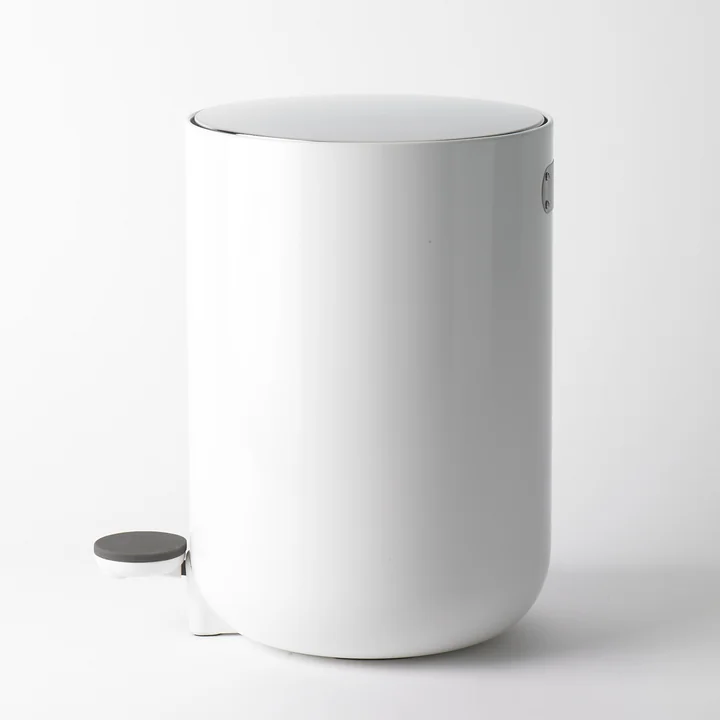 Audo - Bath Poubelle à pédale 7 litres, blanc