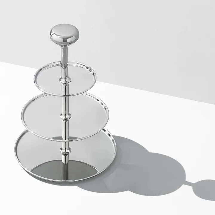 Georg Jensen - Présentoir à gâteaux à étages Alfredo, acier inoxydable