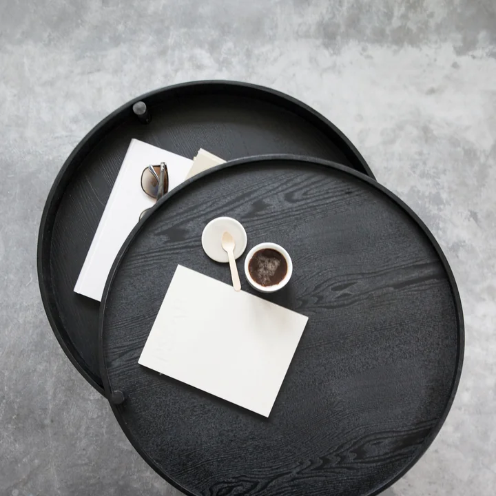 Audo - Table d'appoint Turning Table, frêne noir