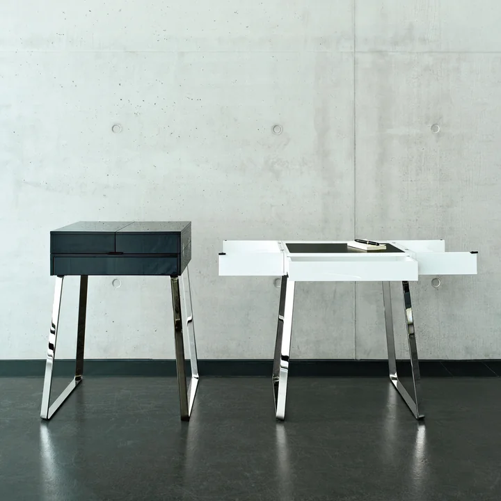 Secrétaire design en acier et bois