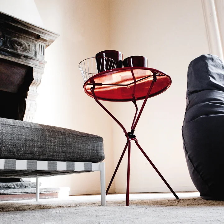 Zanotta - Table d'appoint Cumano, rouge