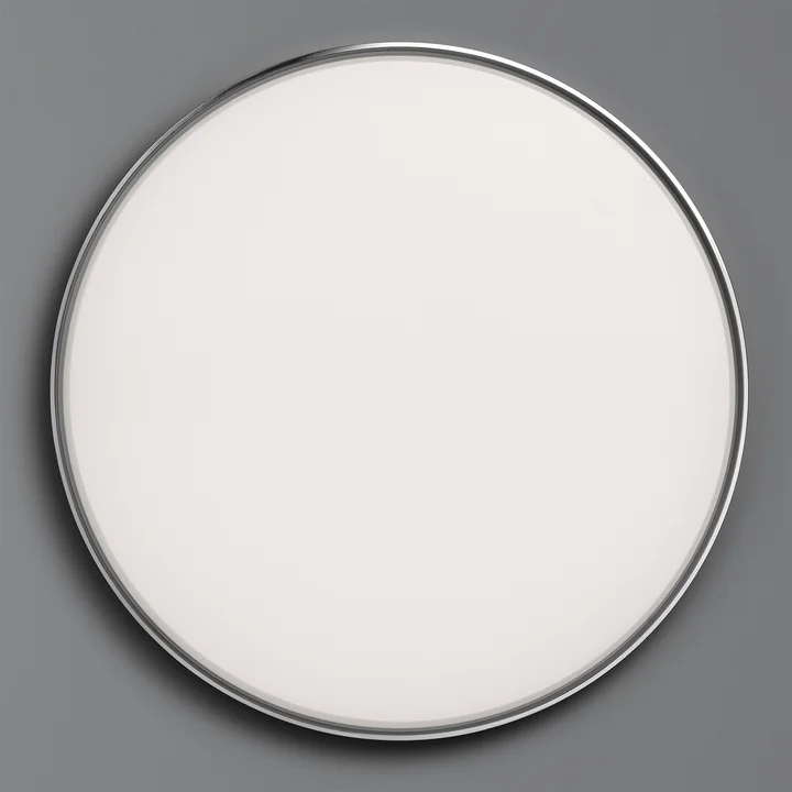 Flos - Clara Applique murale et plafonnier LED, blanc avec bague de décoration chromée