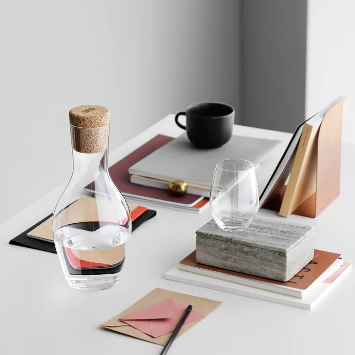 Holmegaard - Carafe à eau en verre Cabernet avec liège
