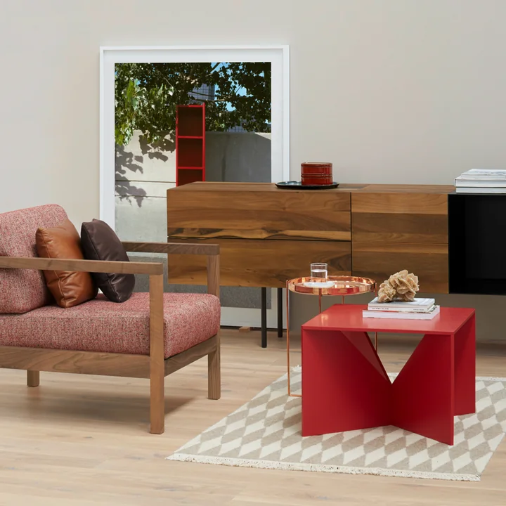 Une touche de couleur pour le salon