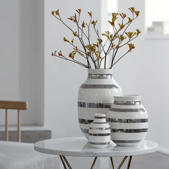 Vases Kähler avec motif à rayures