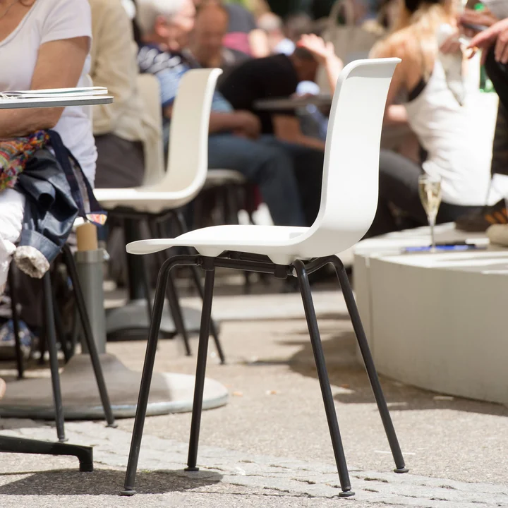 Hal Tube Chaise de Vitra en blanc/noir