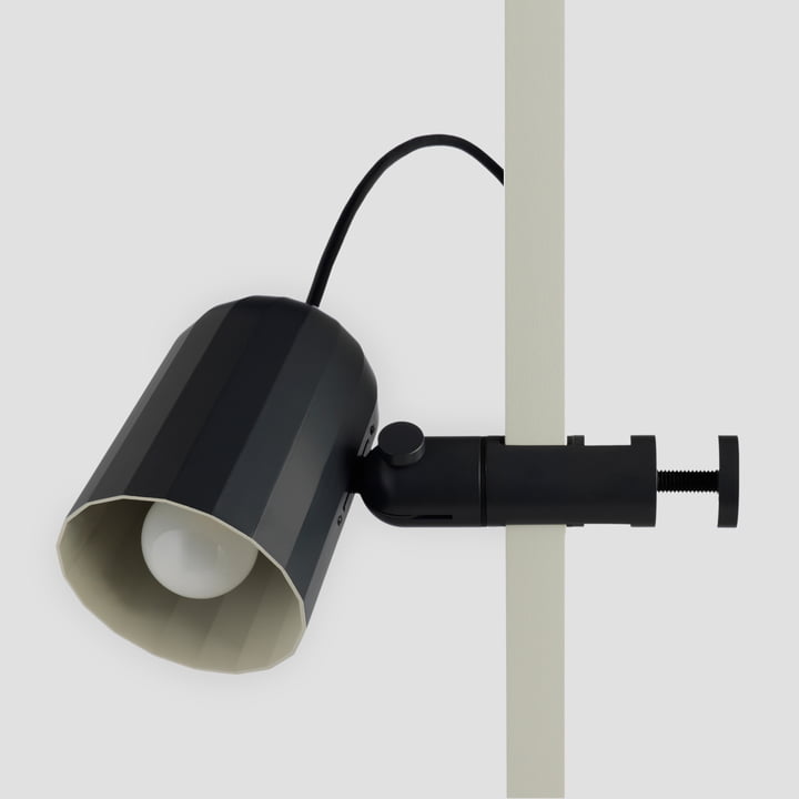 Lampe à pince en gris foncé