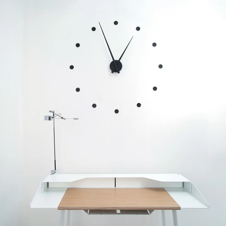 Radius Design - Horloge murale flexible, noir