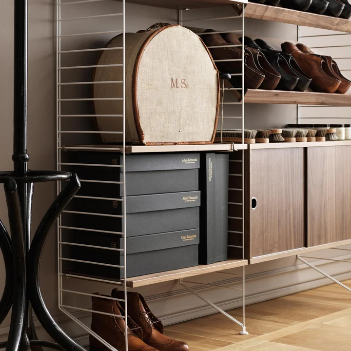 String - Pocket étagère murale, noir