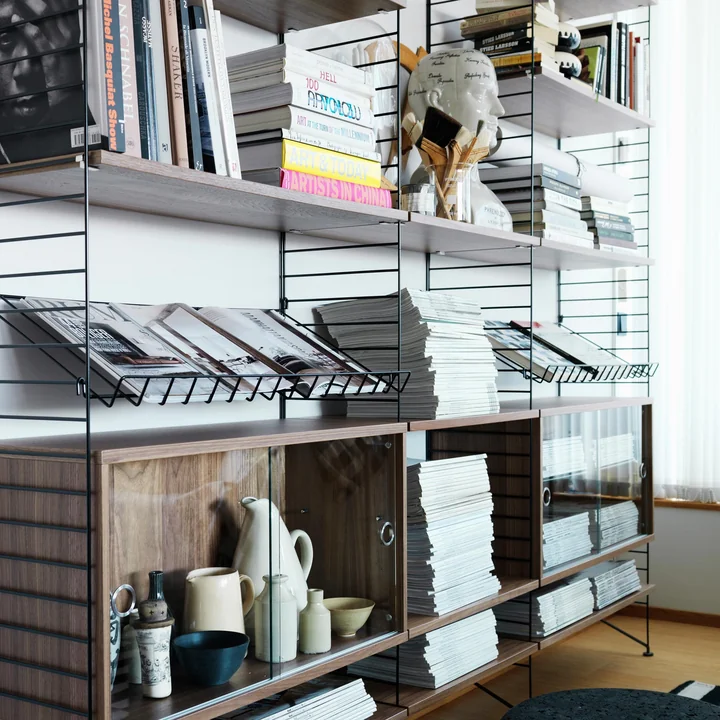 String - Système mural Pocket, noir