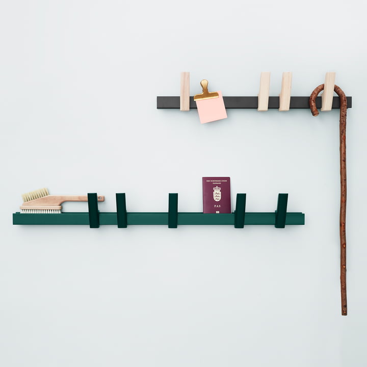 Hay - Beam, verts / crochets verts, anthracite / crochets frêne naturel