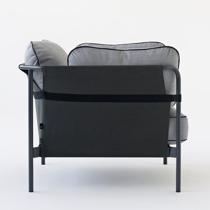 Hay - Can Fauteuil, gris / Canvas noir / canvas gris