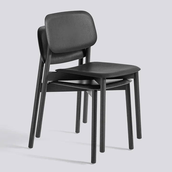 La chaise HAY - Soft Edge en chêne teinté noir