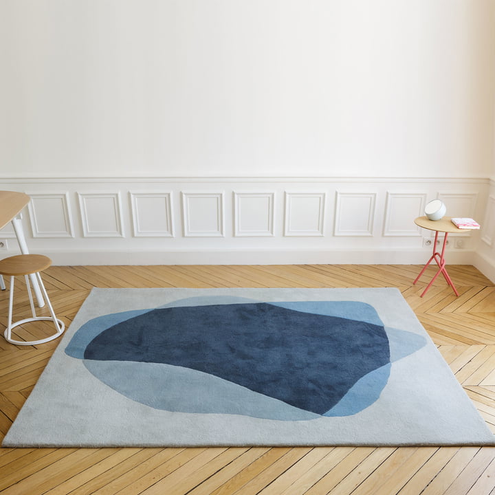 Tapis Serge dans les tons bleus et gris