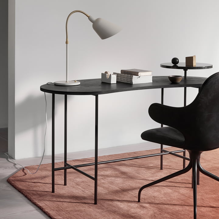 Le & tradition - Table à palette - JH9 en frêne noir / Nero Marquina