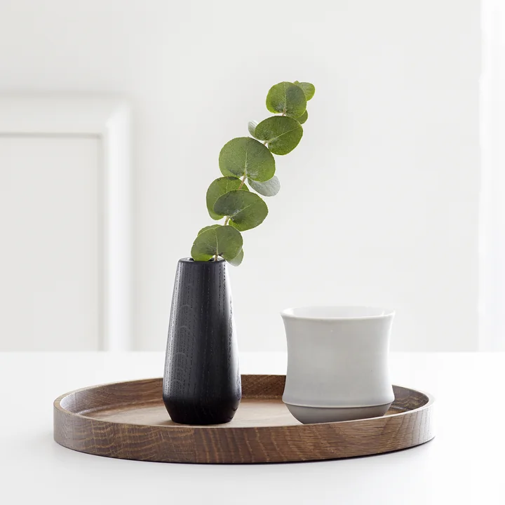 Le plateau de service Luna tray d'applicata ∅ 28 cm en chêne